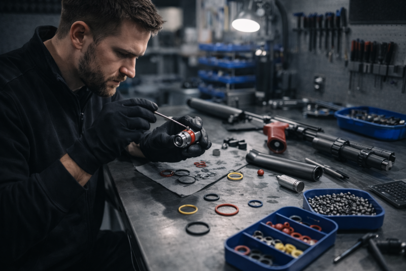 Ремонт винтовки и замена манжетов